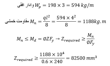 طراحی خمشی وادار افقی