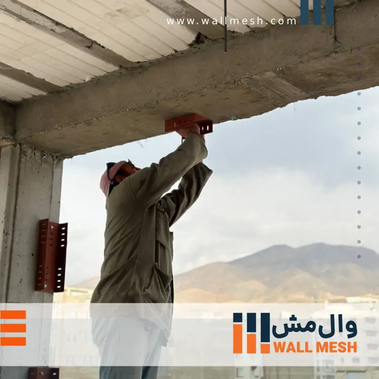 مهار لرزه ای دیوار با وال پست آماده